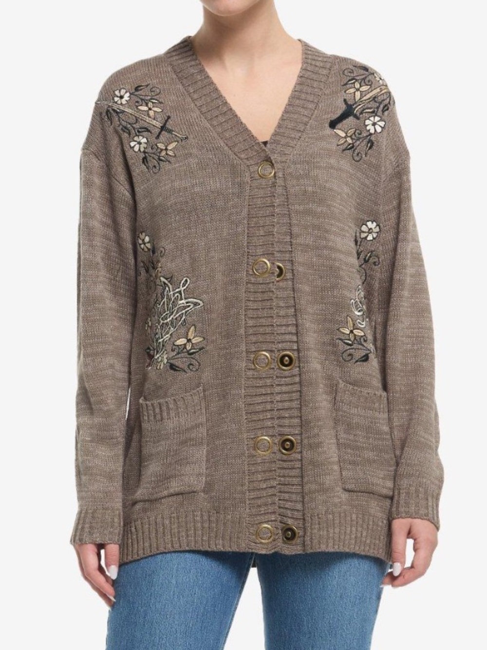 Lord Of The Rings Floral Icons Cardigan Hot Topic